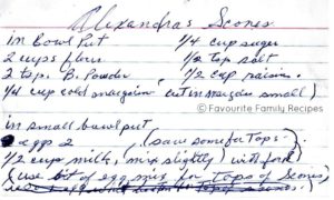 Alexandra's Scones Favourite Family Recipes