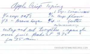Apple Crisp Topping - FavouriteFamilyRecipes