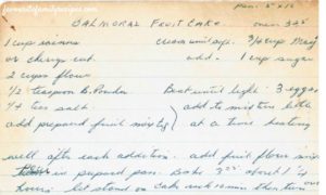 Balmoral Fruitcake Recipe - Favourite Family Recipes