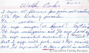 Welsh Cakes Recipe Page1 - Favourite Family Recipes
